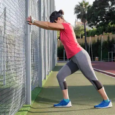 Warming up and stretching for pickleball